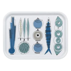 Almedahls Picknick tray 20x27 cm, Blue-beige BlueBeige Outlet