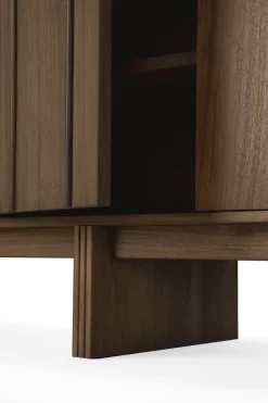 Ethnicraft Pillar sideboard, Wild teak, 119 cm Brown