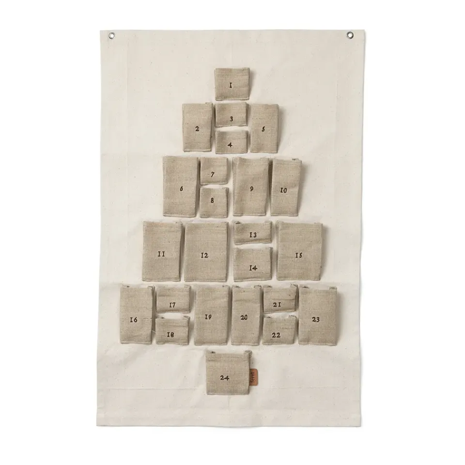 Ferm Living Pine advent calendar, Mini, 50x69 cm Beige Online