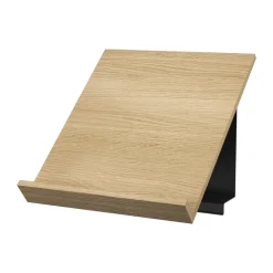 Pira G2 magazine shelf, White oak-dark grey BrownBlack