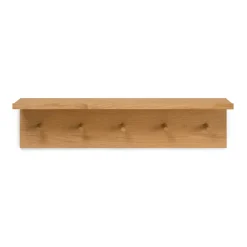 Ferm Living Place Rack hooks and shelf oak, Medium Brown Clearance