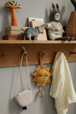 Ferm Living Place Rack hooks and shelf oak, Large Brown New
