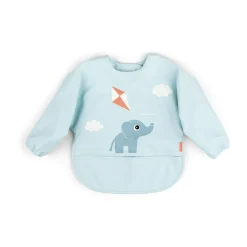 Done by deer Playground bib with sleeve, Blue Best