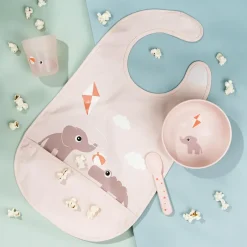 Done by deer Playground bib with velcro, Powder Beige Clearance