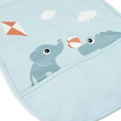 Done by deer Playground bib with velcro, Blue Hot