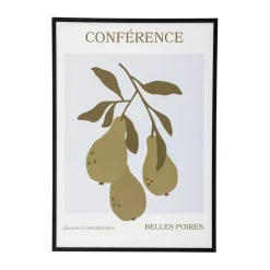Bloomingville Poire poster with frame 52x72 cm, Poire- pine Black New