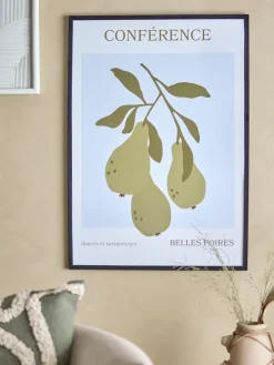 Bloomingville Poire poster with frame 52x72 cm, Poire- pine Black New