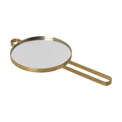 Ferm Living Poise hand mirror, brass Gold-colouredSilver-coloured