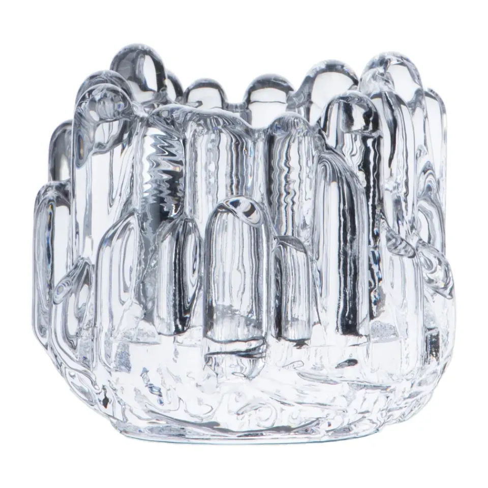 Kosta Boda Polar candle holder 86 mm, Clear Transparent Hot