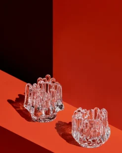 Kosta Boda Polar candle holder 86 mm, Clear Transparent Hot