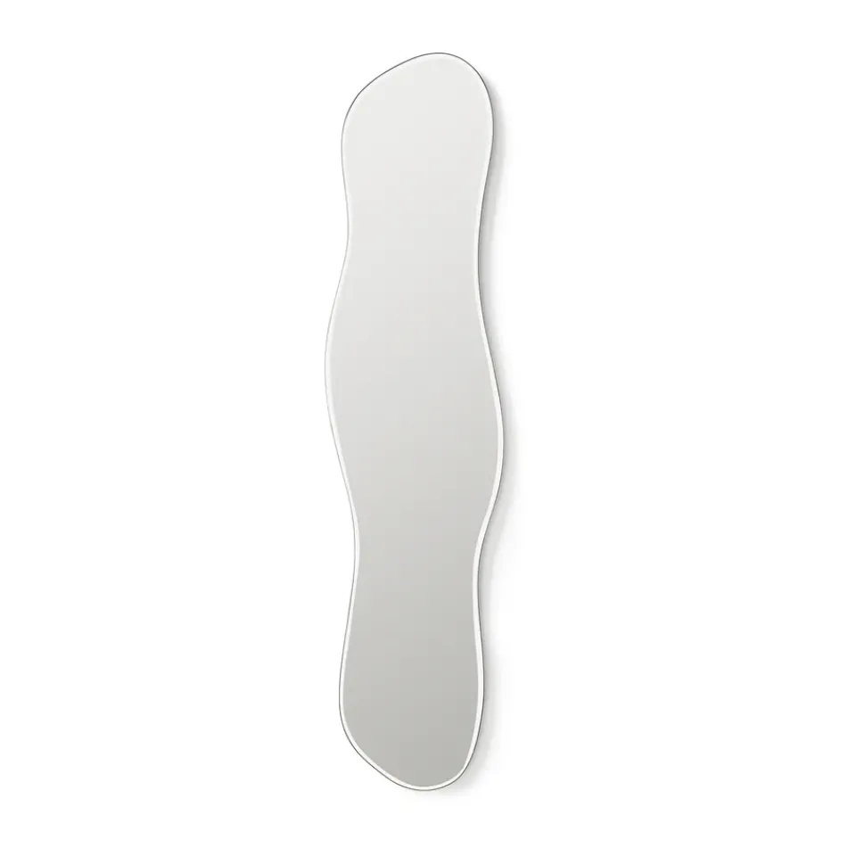 Ferm Living Pond mirror full size, Dark chrome Silver-coloured Outlet