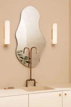 Ferm Living Pond mirror large, Brass Gold-coloured Hot