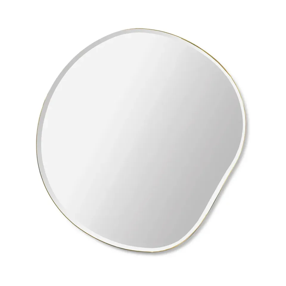Ferm Living Pond mirror, Small brass White Clearance