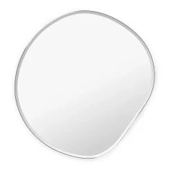 Ferm Living Pond mirror, Small dark chrome Silver-coloured Outlet