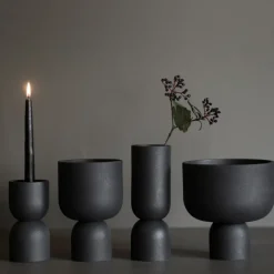 DBKD Post flower pot Ø13 cm, cast iron Black Best