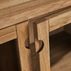 Stolab Prio cabinet low, Birch white oiled. wooden door Beige Sale