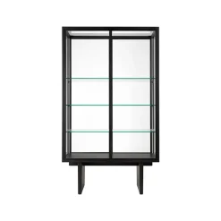 GUBI Private display cabinet, Glass. brown-black stained oak Transparent Best