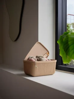 Zone Denmark Pulp storage box 23x32 cm 2-pack, Natural Brown Clearance