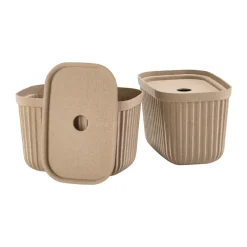 Zone Denmark Pulp storage box 15x23 cm 2-pack, Natural Brown Best