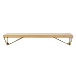 Maze Pythagoras XS shelf, oak, brass Brown Hot