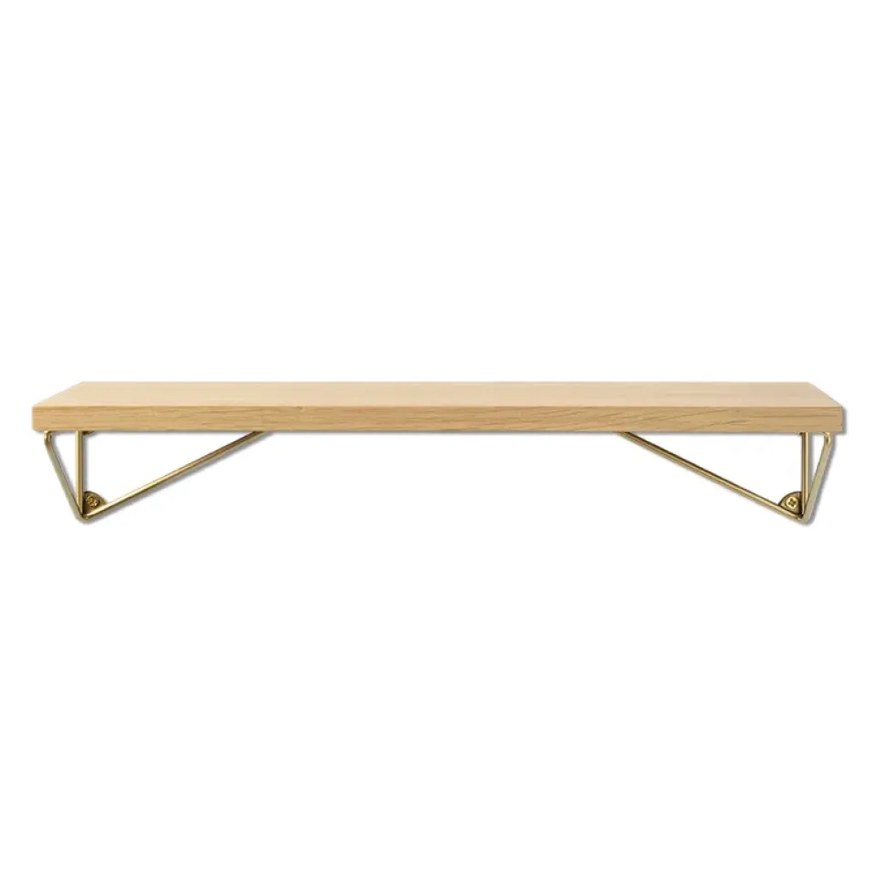 Maze Pythagoras XS shelf, oak, brass Brown Hot