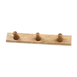 FDB Møbler Q3 Allé hook rack with 3 hooks, Oak nature lacquered Brown Outlet
