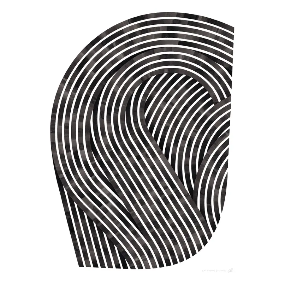 Paper Collective Quantum Fields 01 poster, 70x100 cm BlackWhite Outlet