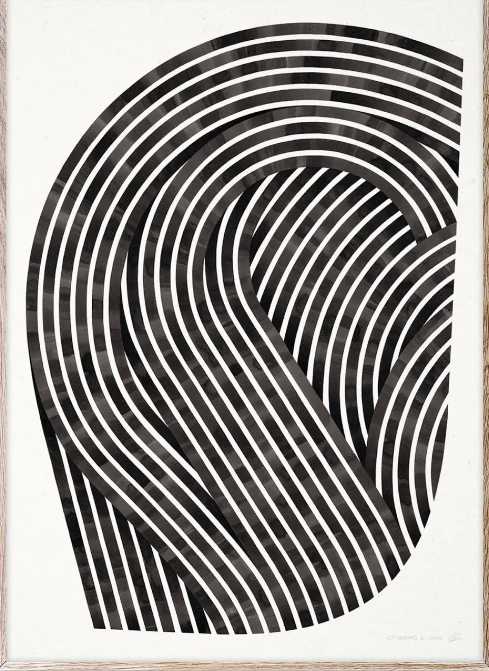 Paper Collective Quantum Fields 01 poster, 70x100 cm BlackWhite Outlet