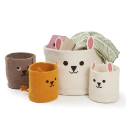 Klippan Yllefabrik Rabbit basket Ø20 cm, White New