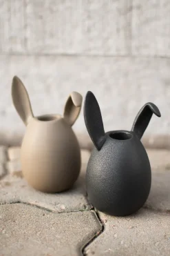 DBKD Rabbit candlestick 13 cm, Cast iron Black Hot