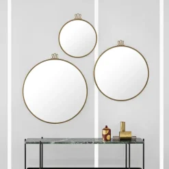 GUBI Randaccio Mirror, Antique brass, medium Gold-coloured Hot