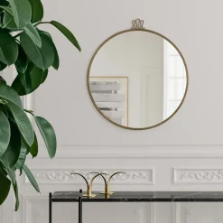 GUBI Randaccio Mirror, Antique brass, medium Gold-coloured Hot