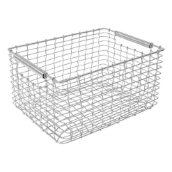 KORBO Rectangular 19 storage basket, Acid-resistant steel Silver-coloured Clearance