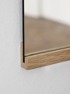 MOEBE Rectangular wall mirror 50x70 cm, Oak Brown Hot