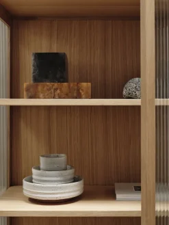 Ferm Living Reed display cabinet 70x155 cm, Natural oak Beige Outlet