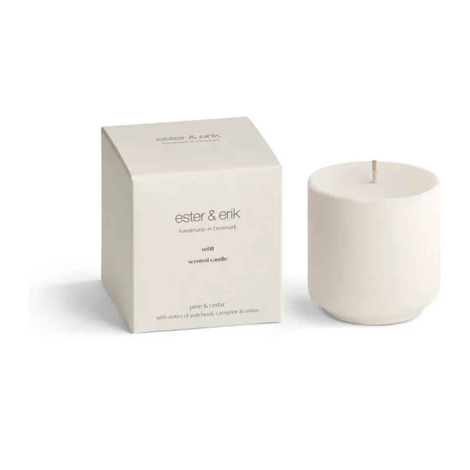 Ester & erik Refill scented candles, Pine & cedar White Online