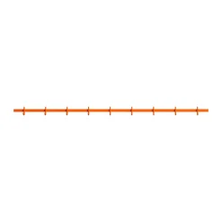 Relief hook rack large 123 cm, Orange Hot