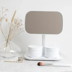 Brabantia ReNew mirror with storage tray, White Hot