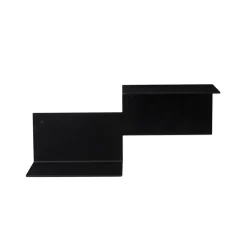Warm Nordic Repeat shelf, noir, right Black