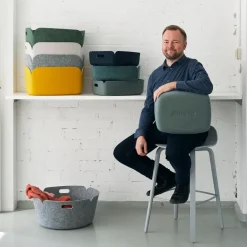 Muuto Restore storage basket round, Grey Best