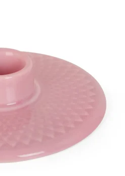 Lyngby Porcelæn Rhombe candle holder 3 cm, Pink Online