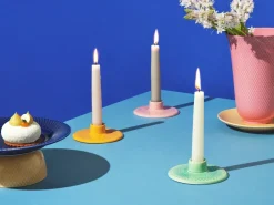 Lyngby Porcelæn Rhombe candle holder 3 cm, Pink Online