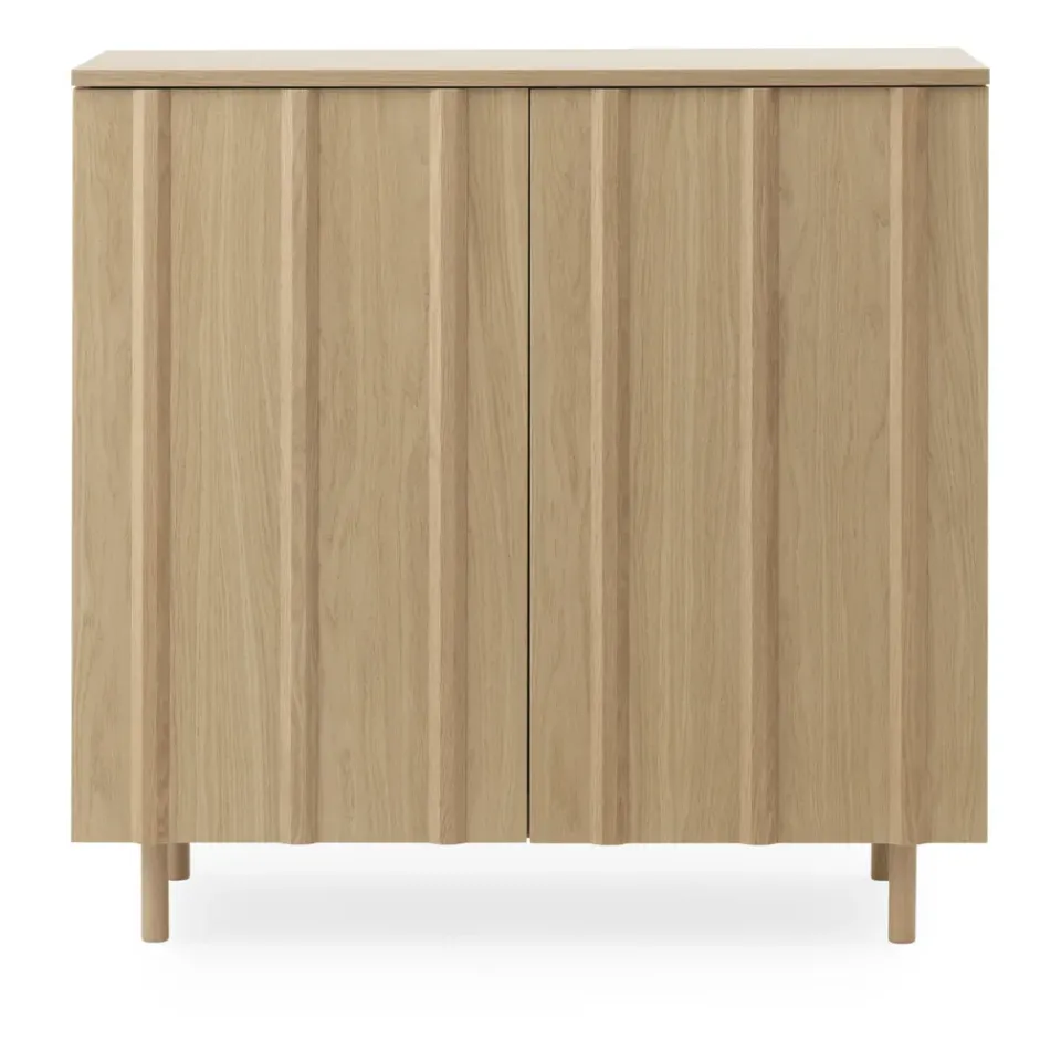 Normann Copenhagen Rib cabinet 96x98.5 cm, Oak Brown Hot
