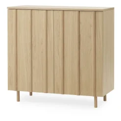 Normann Copenhagen Rib cabinet 96x98.5 cm, Oak Brown Hot