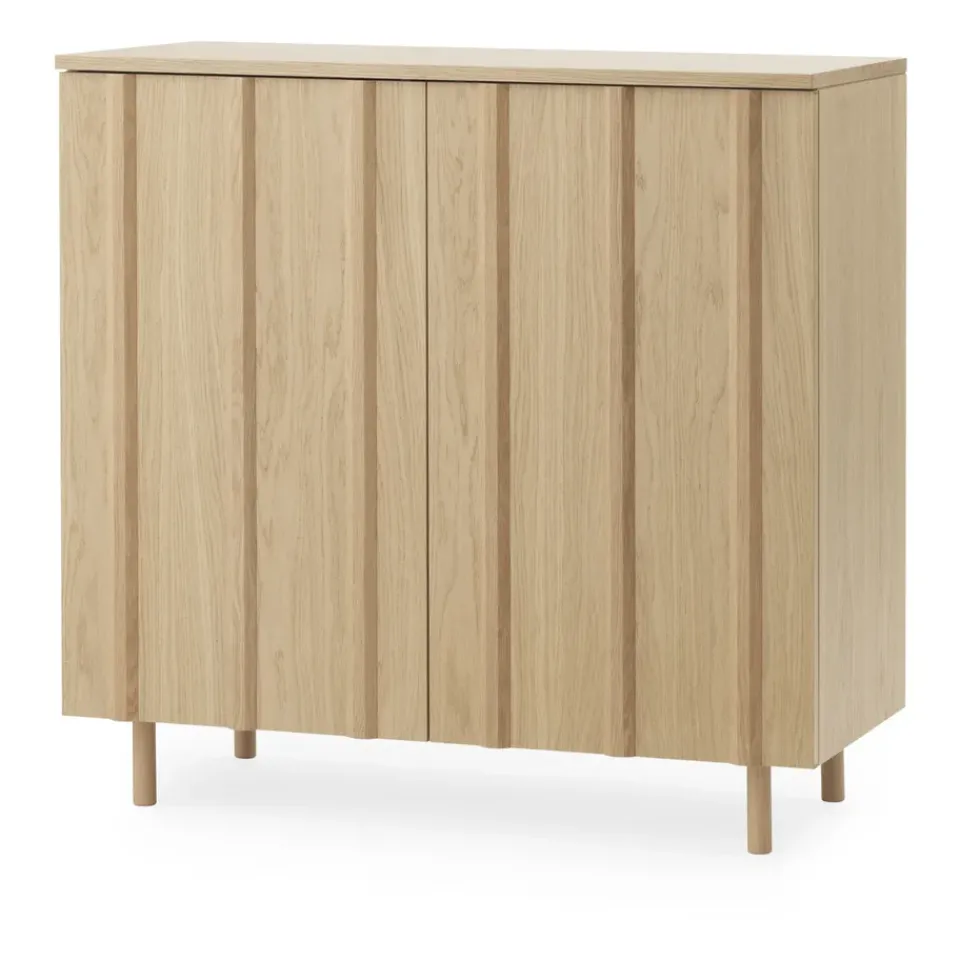 Normann Copenhagen Rib cabinet 96x98.5 cm, Oak Brown Hot