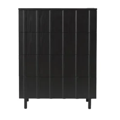 Normann Copenhagen Rib dresser 4 drawers, Soft Black Clearance