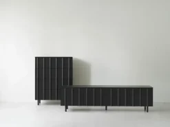 Normann Copenhagen Rib dresser 4 drawers, Soft Black Clearance
