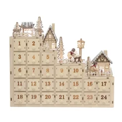 Bloomingville Richie Christmas calender 33x38 cm, Nature BeigeBrown New