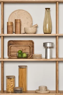 Scandi Living Ridge decorative tray, Ø24 cm Brown Outlet