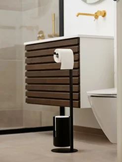 Zone Denmark Rim freestanding toilet paper holder, Svart Black Clearance